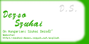 dezso szuhai business card